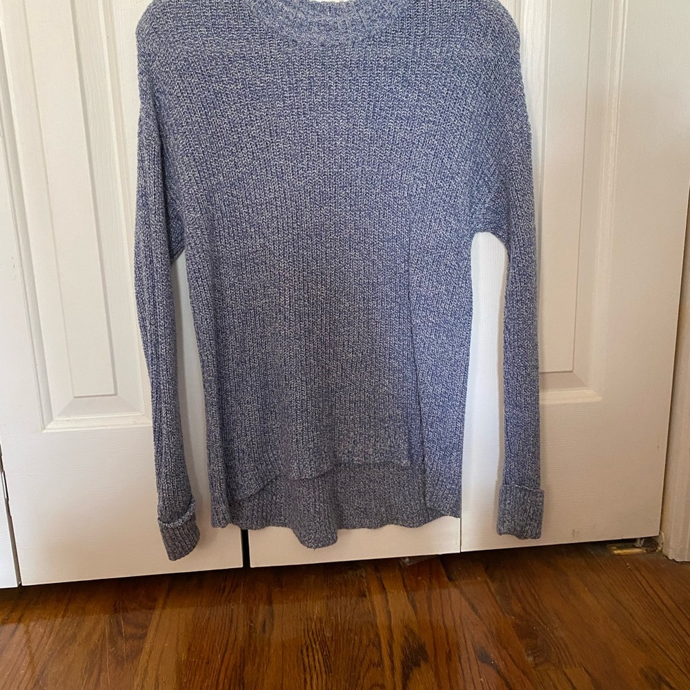 American Eagle Outfitters Heathered Blue Knit Sweater